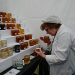 Scottish National Honey Show, 2017, Camperdown Park, Dundee. Judge Hazel Blackburn. Steward Ruth Irons, Fife Beekeeper