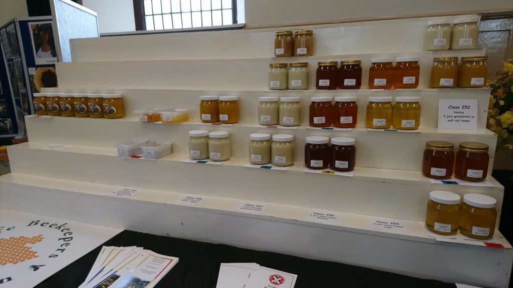 Dunfermline Beekeepers and Fife Beekeepers joint display at 2016 Kinross Agricultural Show - exhibits