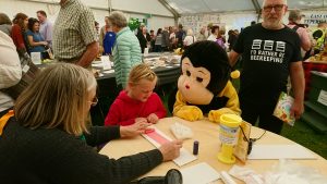 Scottish National Honey Show, 2017. The bee is Ruth Irons, Fife Beekeeper